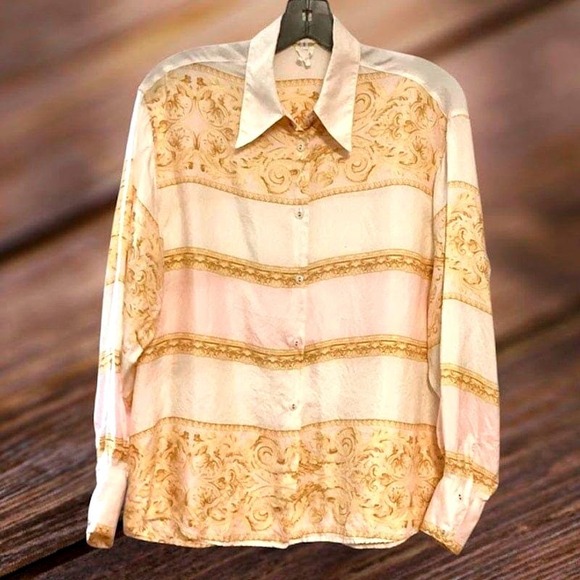 Le Garage Tops - LE GARAGE France Vintage Silk Button Down Women's Shirt Blouse EU2-US Sm/Med